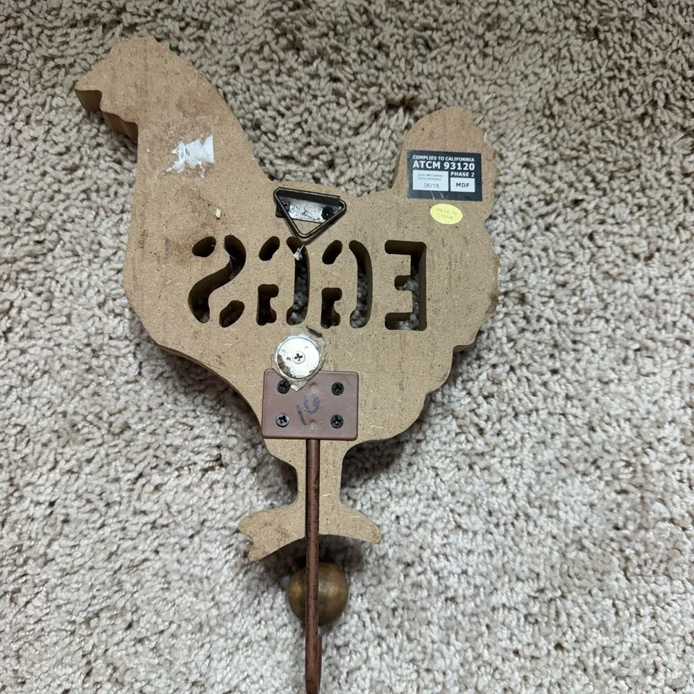 Rustic Red Chicken Wall Hook